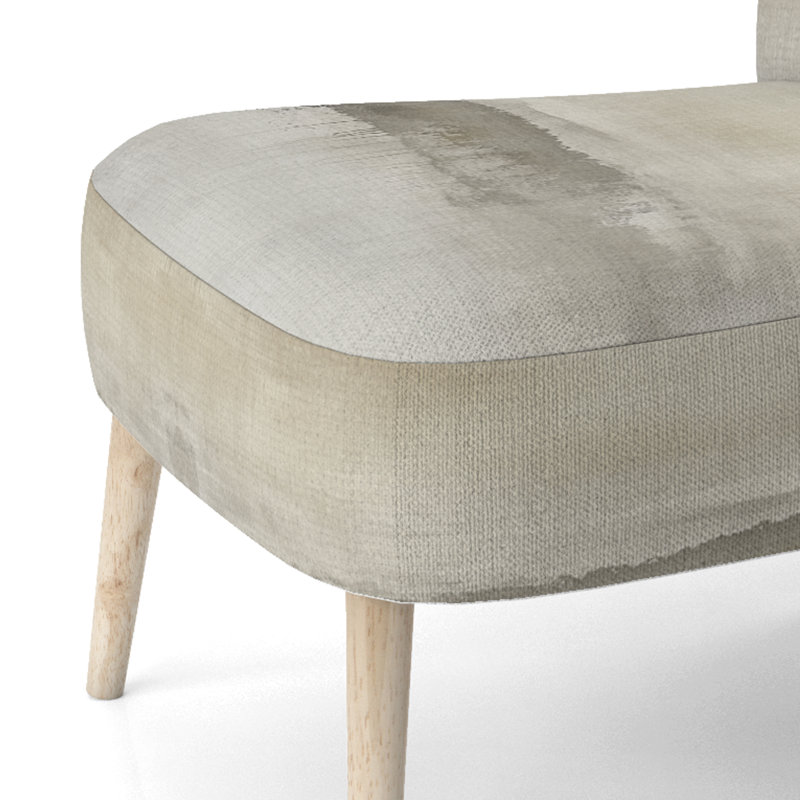 Chaise d'appoint abstraite minimaliste minimaliste Limewash Calm III, Side Chair Armless