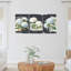 Ensemble de 3 tableaux muraux sur toile à motif floral d'hortensias, pour la décoration du salon et de la chambre.-121862808