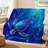 Underwater Sea Turtle Blanket, Framed Ocean Scene Collage with Coral, Fish and Wave Border, Flannel Throw for Sofa, Bed, Travel and Lounging, 50 x 60 in-134968460