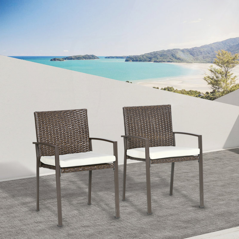 Chaise de patio avec coussin Ruslana