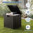 28 Gallon Outdoor Storage Box, Lockable Resin Deck Box Indoor and Outdoor Use, Waterproof Patio Deck Storage Box For Package Delivery, Furniture Cushions, Garden Tools, Pool Accessories-121333910