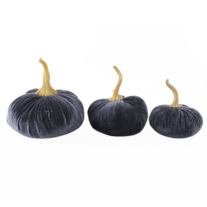 Velours citrouille, Marine, H 7,25 po x l 6 po x P 6 po