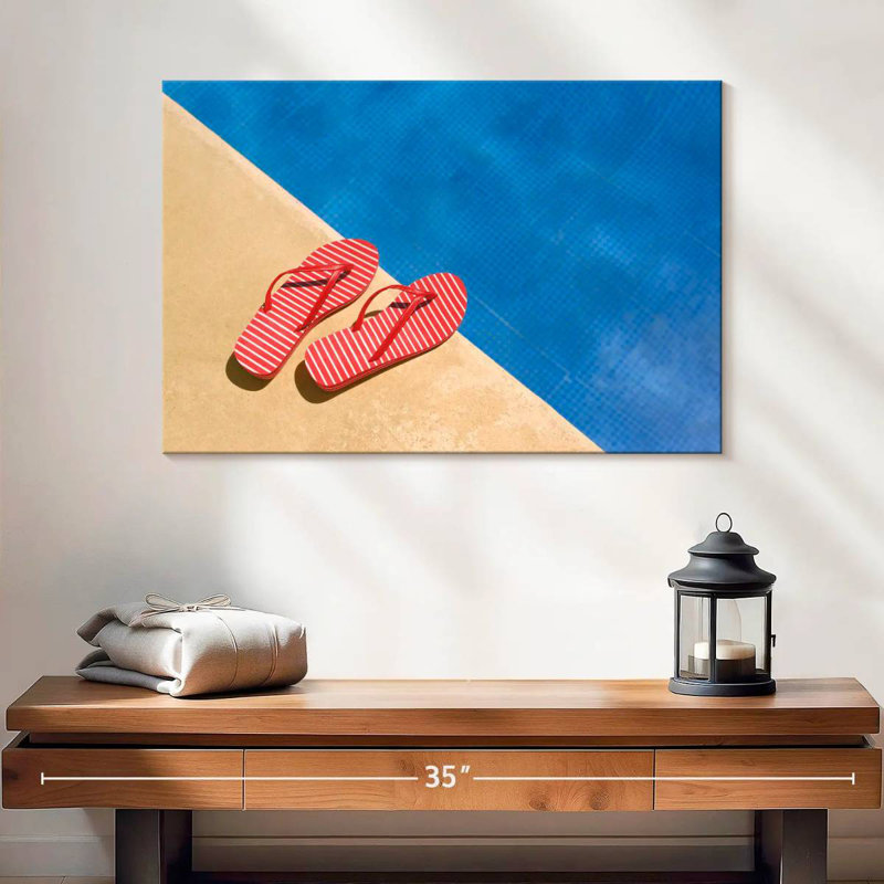 Tongs près de la piscine, H 16 po x l 24 po