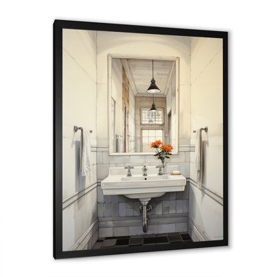 Bathroom Canvas Wall Art, Minimalist Spa Oasis Print - Bathroom Minimalist Oasis I