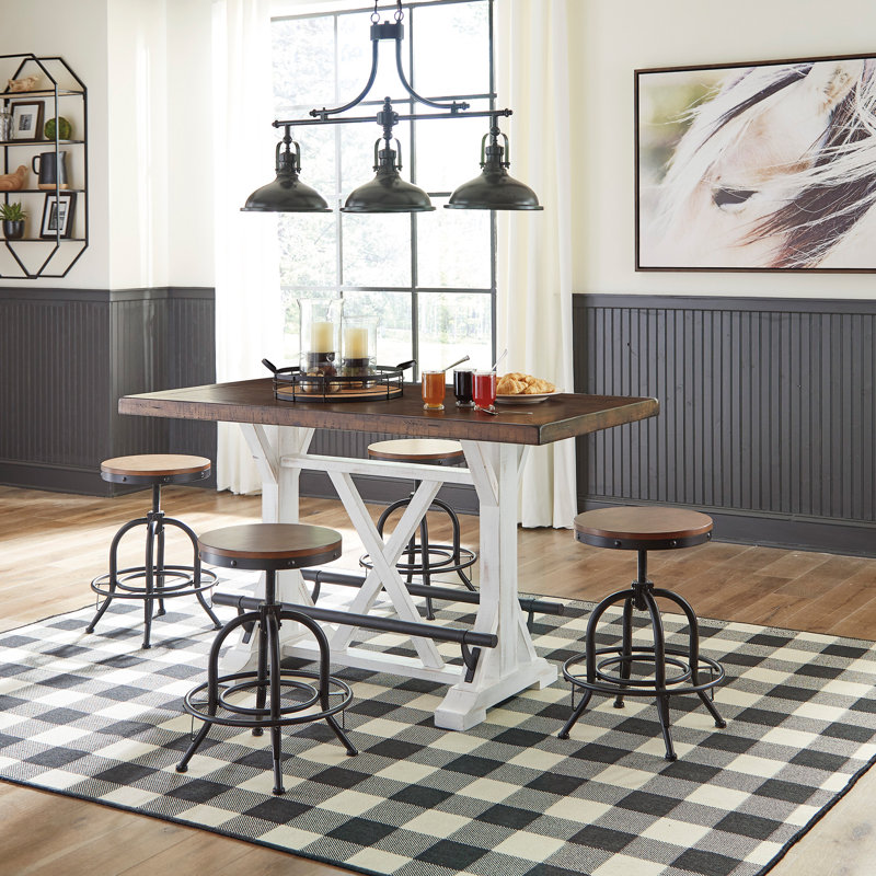 Quintara Swivel Adjustable Height Counter Stool, Counter Stool (24" Seat Height)
