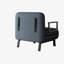 Fauteuil-lit convertible de 31,5 po, canapé-lit à trois volets avec dossier et coussin réglables, canapé-lit de loisirs avec structure en acier robuste pour la maison et le bureau, fauteuil-lit confortable-753489983