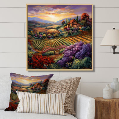 " Vineyard Charm Vivid Liquid Art "