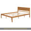 Base de lit plateforme avec tête de lit, support à lattes de bois, aucun sommier requis, grand lit, Oka-982498672-982498675