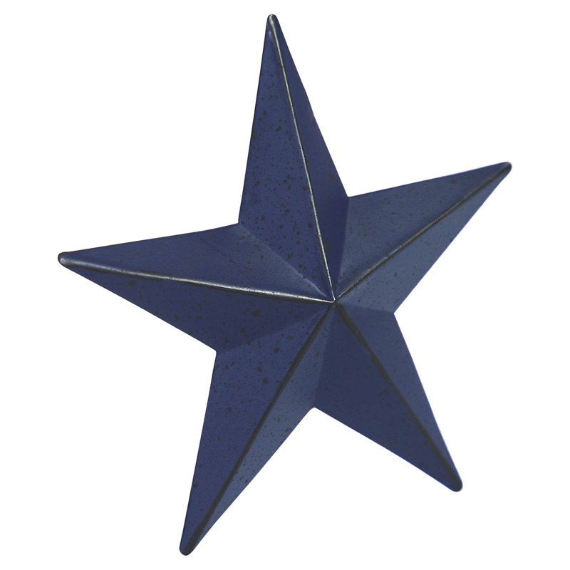  Décoration murale festive en métal étoile, H 4 po x l 4 po x P 0,3 po, Marine
