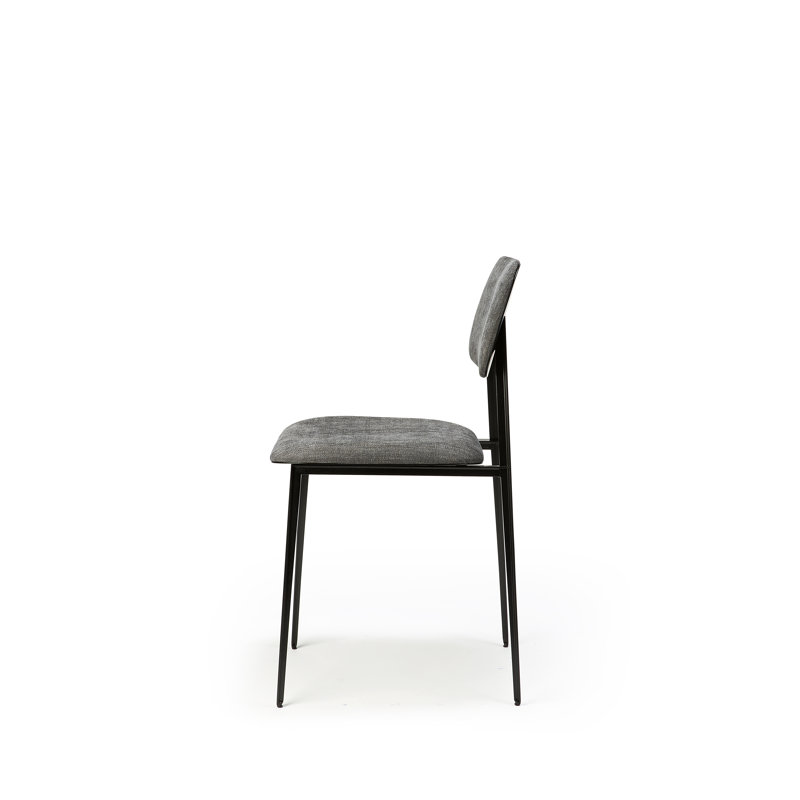 DC Upholstered Dining Chair, Dark Gray