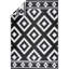 Tapis intérieur / extérieur noir / blanc tissé à la machine Hulmeville Southwestern-906794886