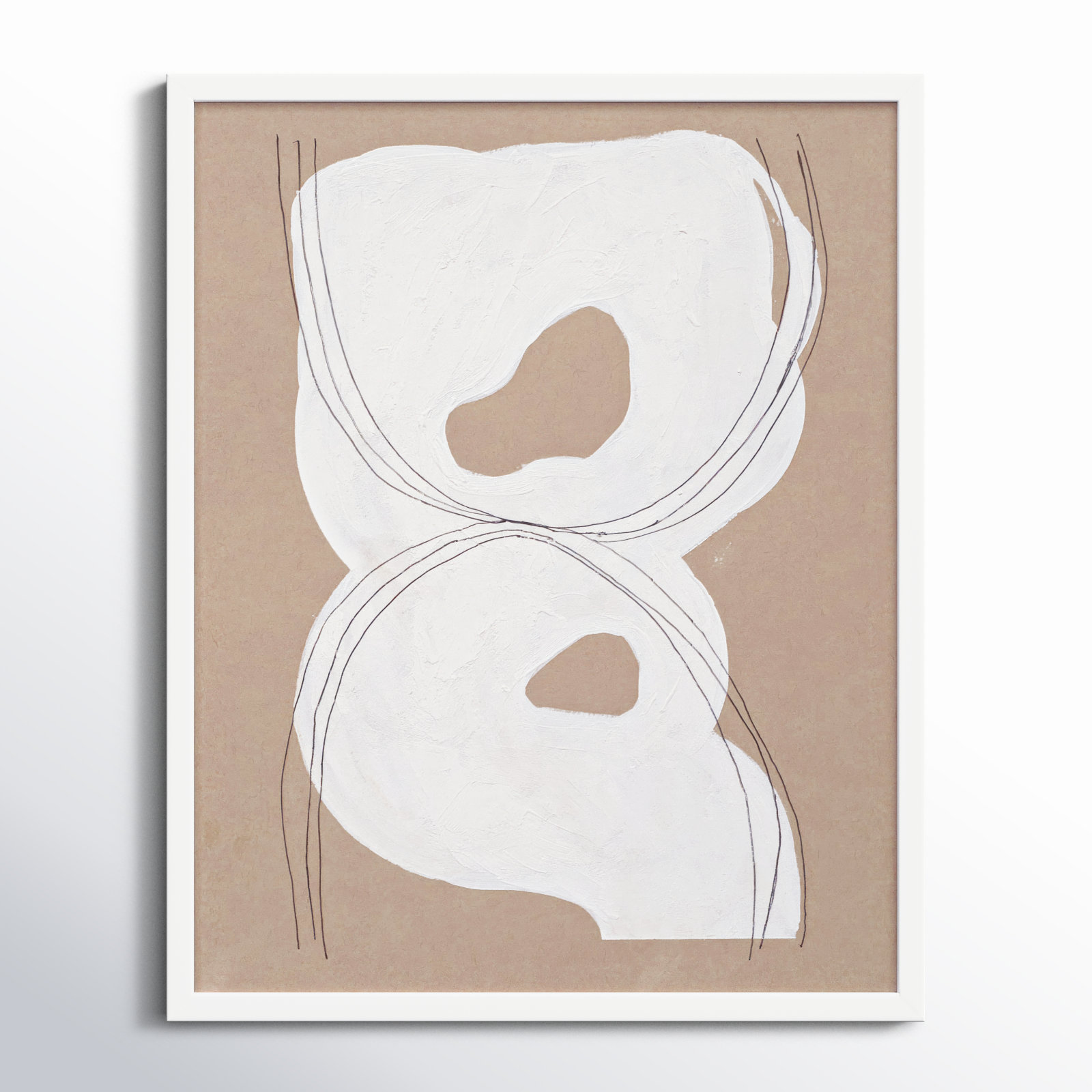Free Form 1 by Andrea Stokes, 30" H x 24" W x 1.25" D, White