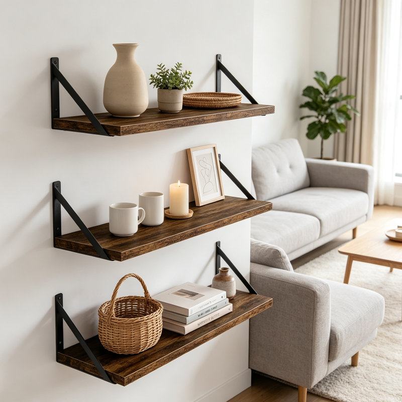 Solid Wood Floating Shelf