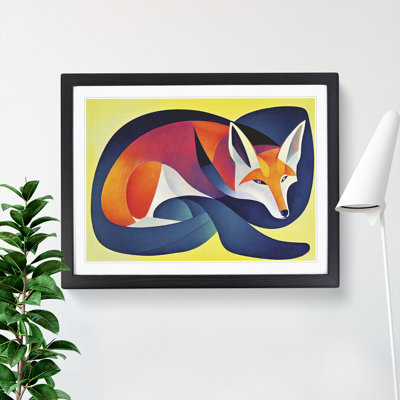 A Dazzling Abstract Fox - Framed Print