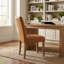 Chaise de salle à manger rembourrée, chaise de cuisine Parsons moderne, chaise d'appoint à haut dossier avec pieds en bois massif-695032666-695032667