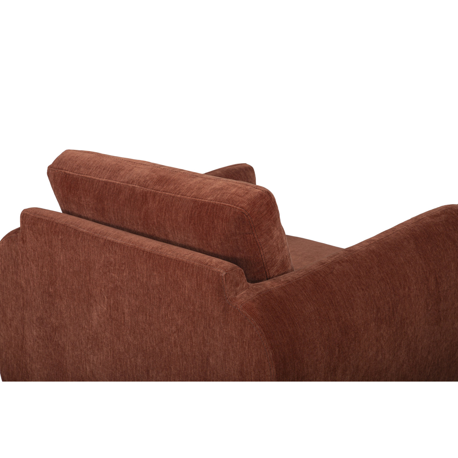 Leno Oak Armchair, Rust Performance Chenille