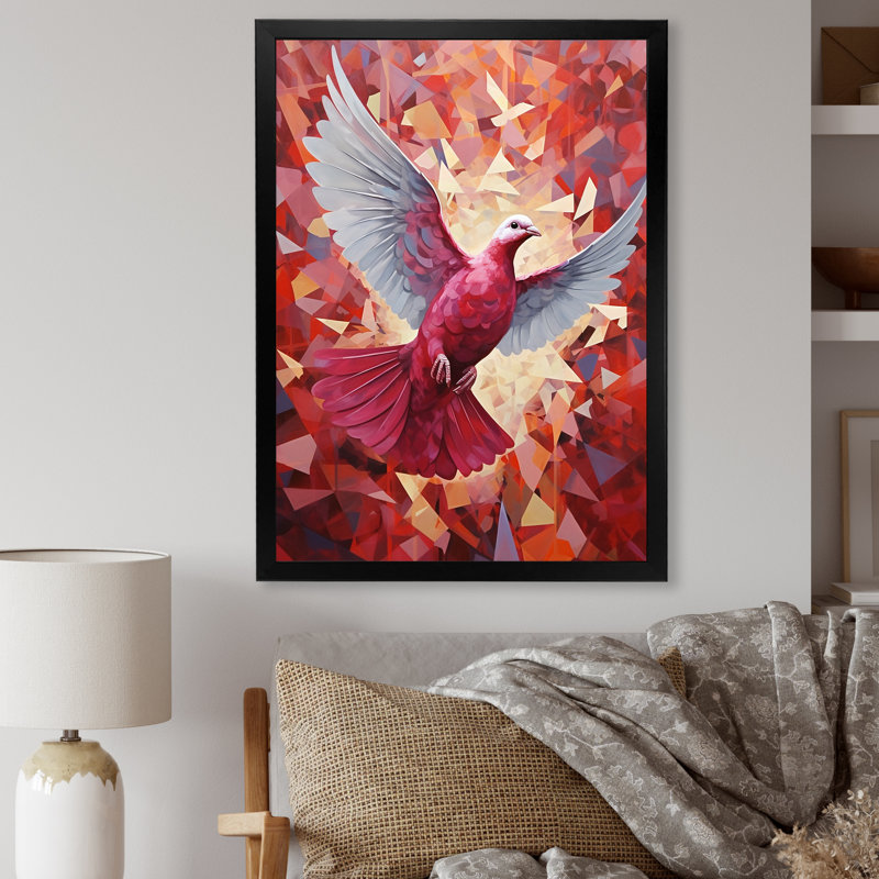 Messenger Dove I sur toile, Cadre simple noir, H 44 po x l 34 po x P 1,5 po