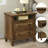 Hooga 2 Drawer Nightstand, Bedside Table with Storage Drawers, Night Stand for Bedroom, End Table or Side Table for Living Room, 15.5" D x 25.6" W x 26.8" H