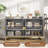 47.2" Fluted Sideboard with Storage Cabinet, Modern Kitchen Sideboard with Adjustable Shelves-124793857