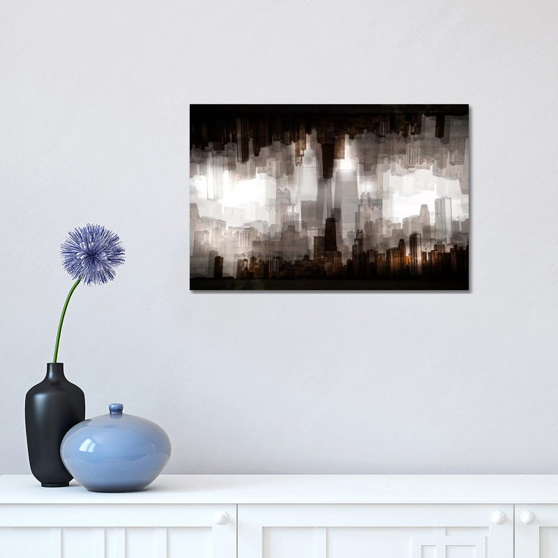 Chicago Skyline 1 Piece Wrapped Canvas Wall Art, 30.48 cm H x 45.72 cm W