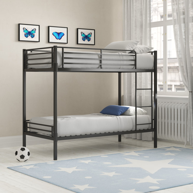 Akerley Brook Standard Bunk Bed, Black, Single (3')