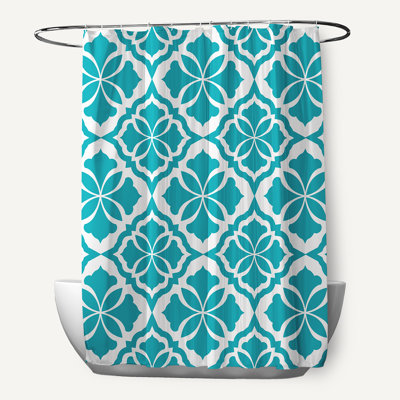 Rideau de douche simple floral Rosas