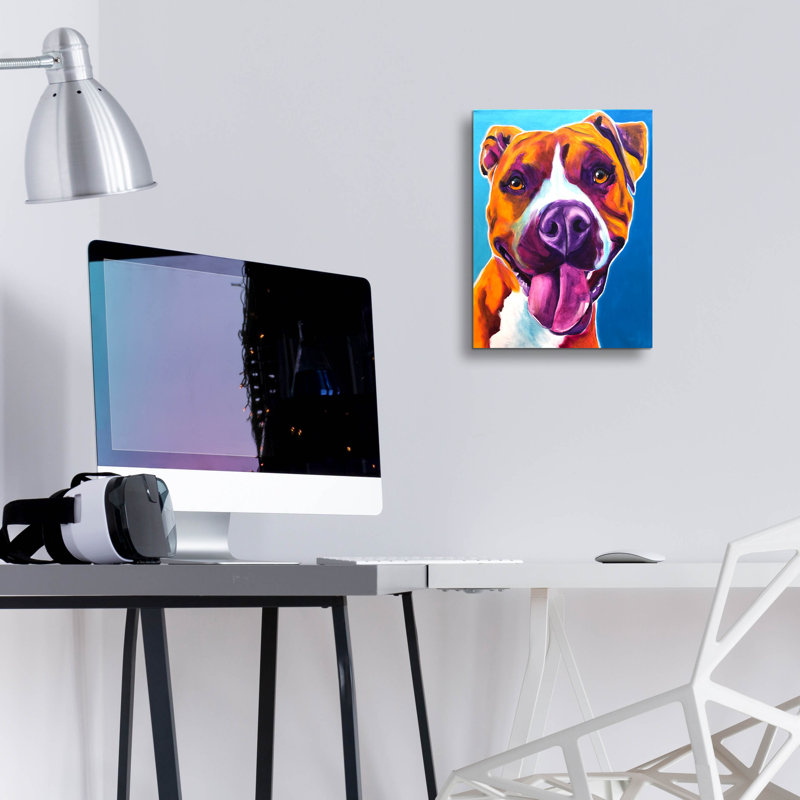 «Pit Bull - Yummy» par Dawg Painter, H 16 po x l 12 po x P 0,13 po
