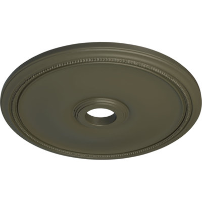 Médaillon de plafond Endurathane Shakuras, 24 po x P 3 po (convient aux auvents jusqu'à 5 po), fini craquelé acajou peint à la main