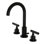 Kingston Brass Manhattan Two-Handle 3-Hole Deck Mount Widespread Bathroom Faucet with Brass Pop-Up Drain