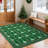 Machine Washable Christmas Rug Xmas Tree Floor Mats with Non-Slip Backing, Non Shedding Living Room Carpet, Decorative Holiday Indoor Rug for Bedroom, Nursery, Kitchen-1298609916