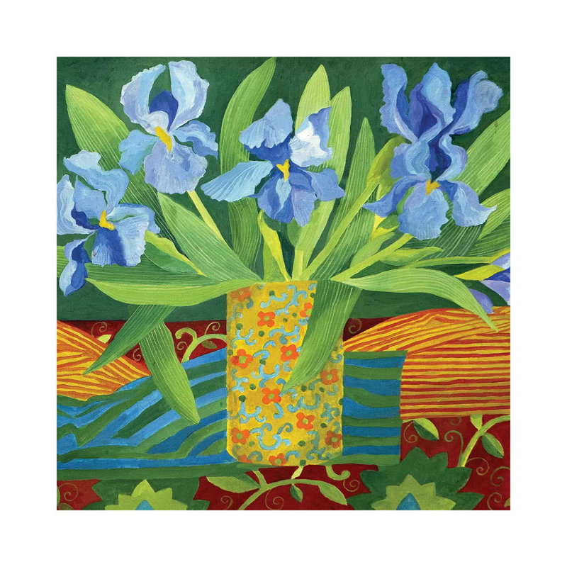 Iris by Jennifer Abbott - Wrapped Canvas Painting, 30.48cm H x 30.48cm W x 1.91cm D