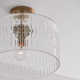Morrone Single Light Glass Semi Flush Mount