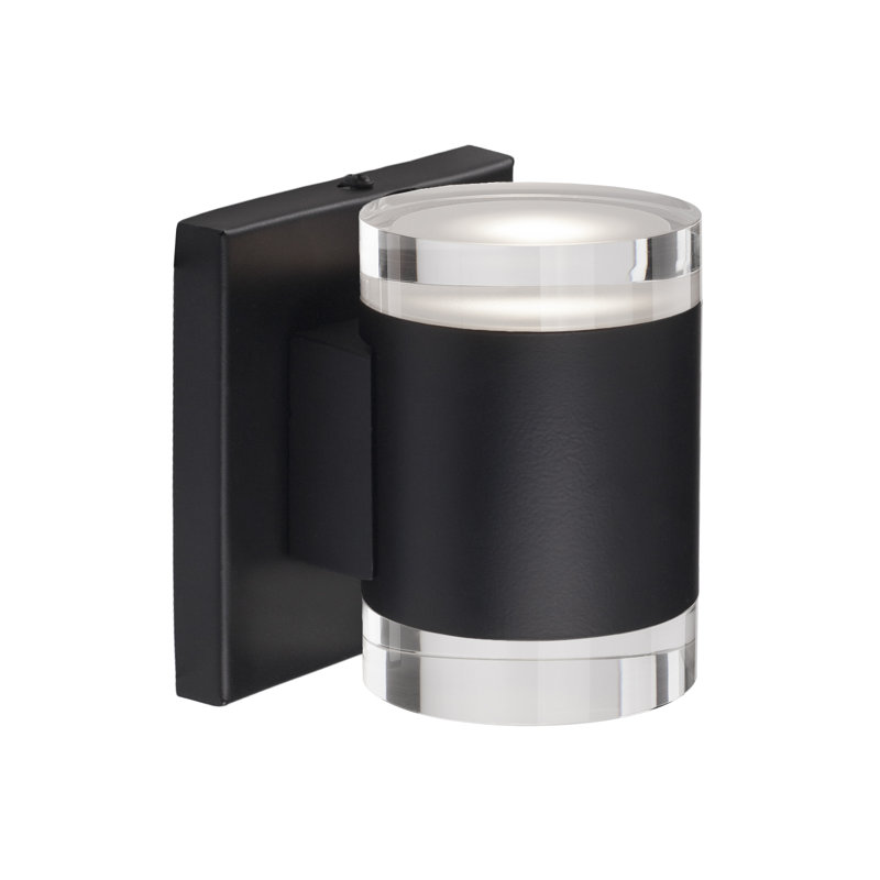 Norfolk LED Armed Sconce, 4.75" H x 4.5" W x 4" D, Black