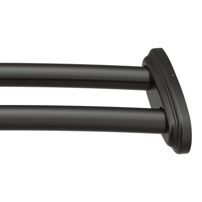 Adjustable Double Curved Shower Curtain Rod