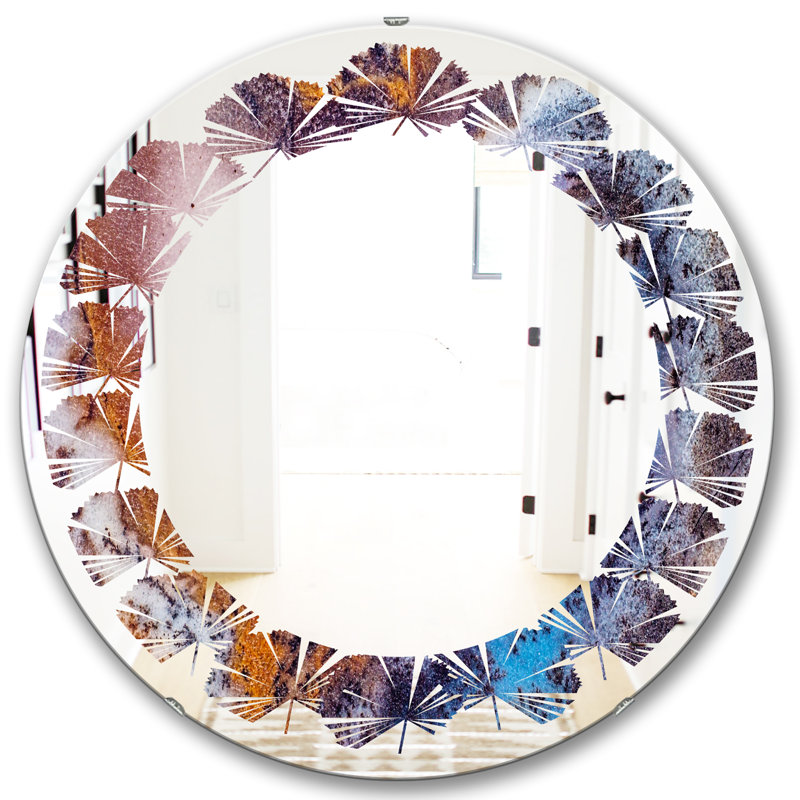 Miroir mural Leaves, 23,6 po x 23,6 po, Feuilles géode 3