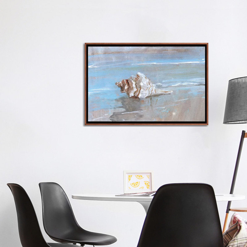 Shore Shell I par Sally Swatland - reproduction d'art, H 26 po x l 40 po x 1,5 po, Classic Wood Framed, Pas de tapis
