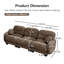 Canapé modulaire moderne en chenille 3 places Compression Cozy