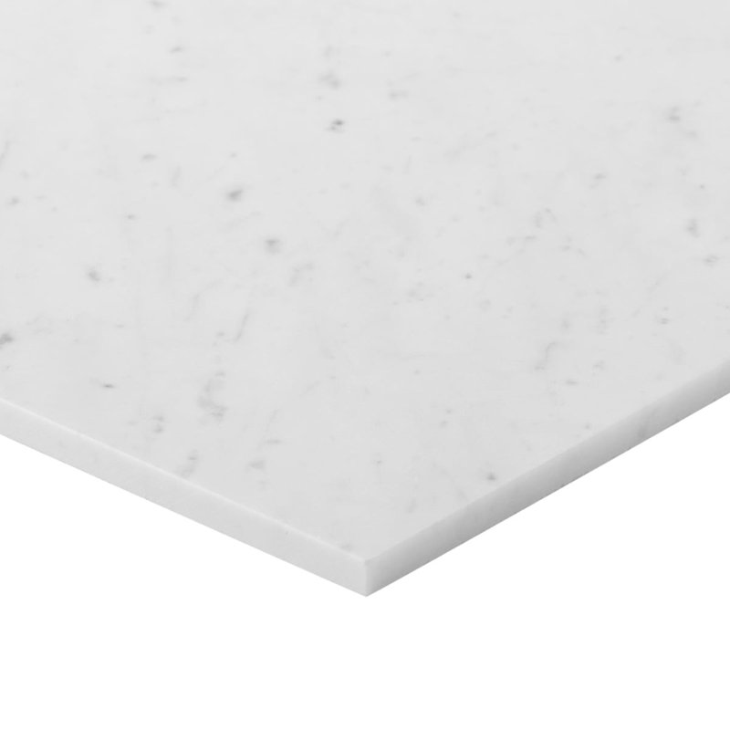 Carrara 3x12 Honed Marble Floor and Wall Tile, 12" W x 12" D, Polished