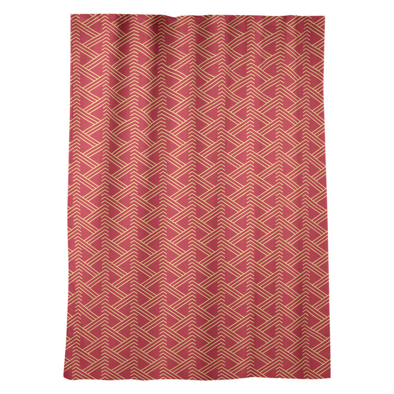 Jordao Room Darkening Curtain Single Panel, Red/Yellow