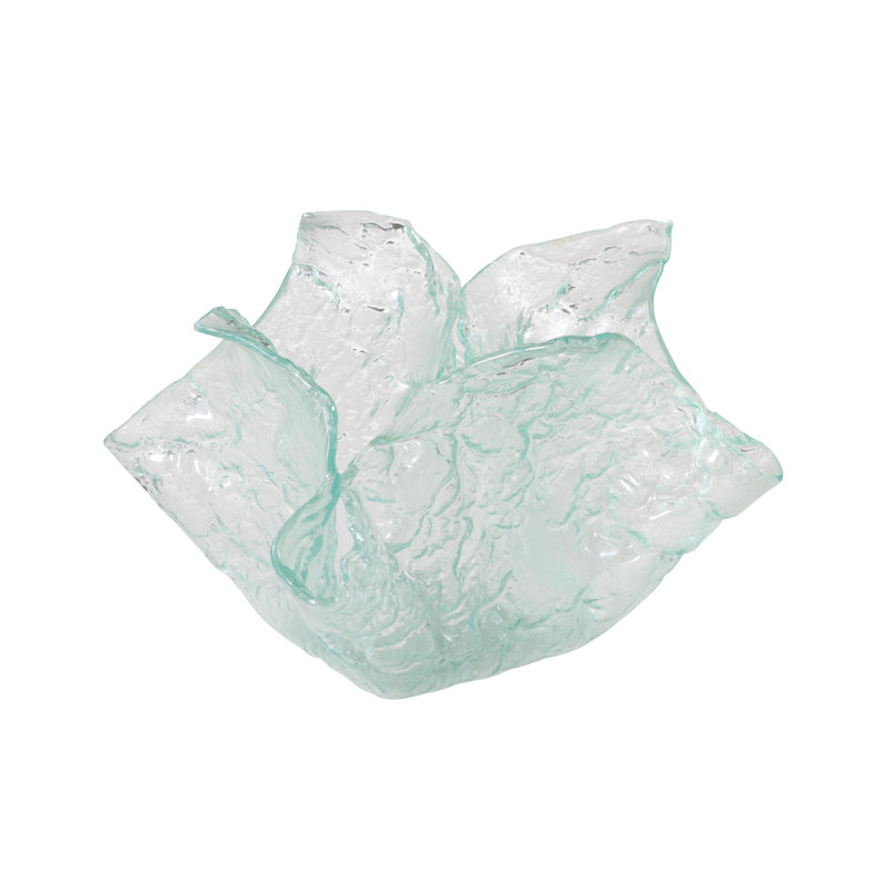 Bubble Glass Decorative Bowl, 10" H x 16" W x 16" D