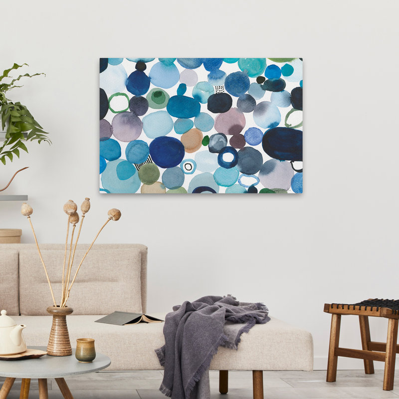 Abstract - Toggle Pebbles, 24" H x 36" W