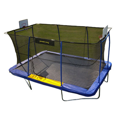 Jumpking 15' x 10' Rectangle Backyard Trampoline with Safety Enclosure