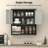 Wall Mounted Metal Storage Cabinet, 2-door Tall Steel Locker With Adjustable Shelves & Security Lock, Kitchen Living Room Office Pantry-38229106