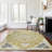 Premium Machine Washable Barayon AMF93 Yellow Rug-497553547