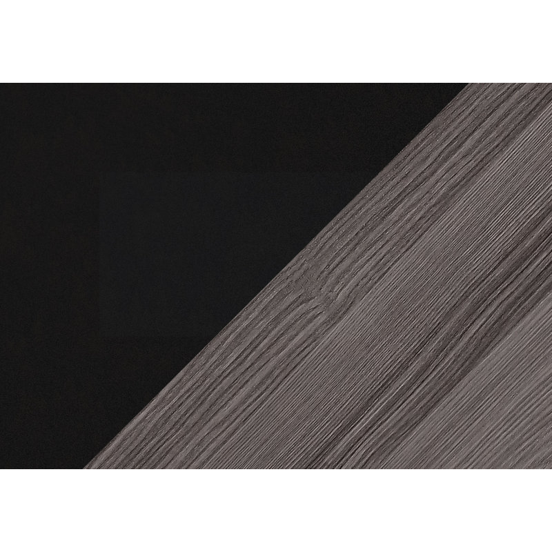 Table d'appoint, côté, bout, table de chevet, lampe, rangement, salon, chambre à coucher, stratifié noir et gris, transitionnel