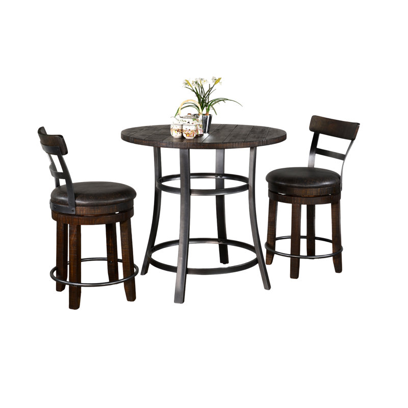 Sunny Designs Counter Height Dining Set, 3 Pieces: Table, 2 Chairs