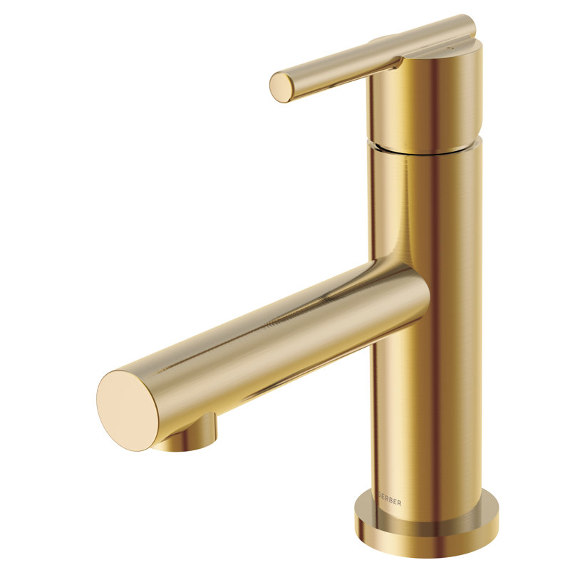 Parma Single Hole Bathroom Faucet with Drain Assembly, Brushed Bronze