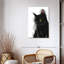 Simple chat noir sur toile-988107596