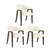 Color R-Shaped Arm Barrel Dining Chair (Set of 3)-103180789