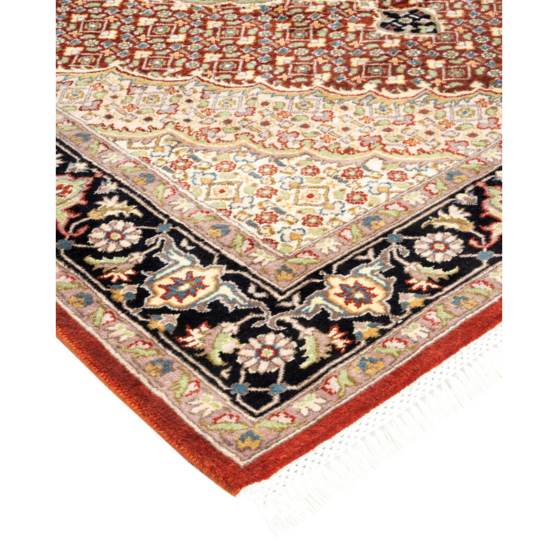Classic One-of-a-Kind 4' X 6'2" Hand Knotted Area Rug
